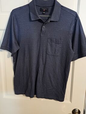 Blue Saddlebred Men's L Short Sleeve Polo Shirt in Navy #4061
